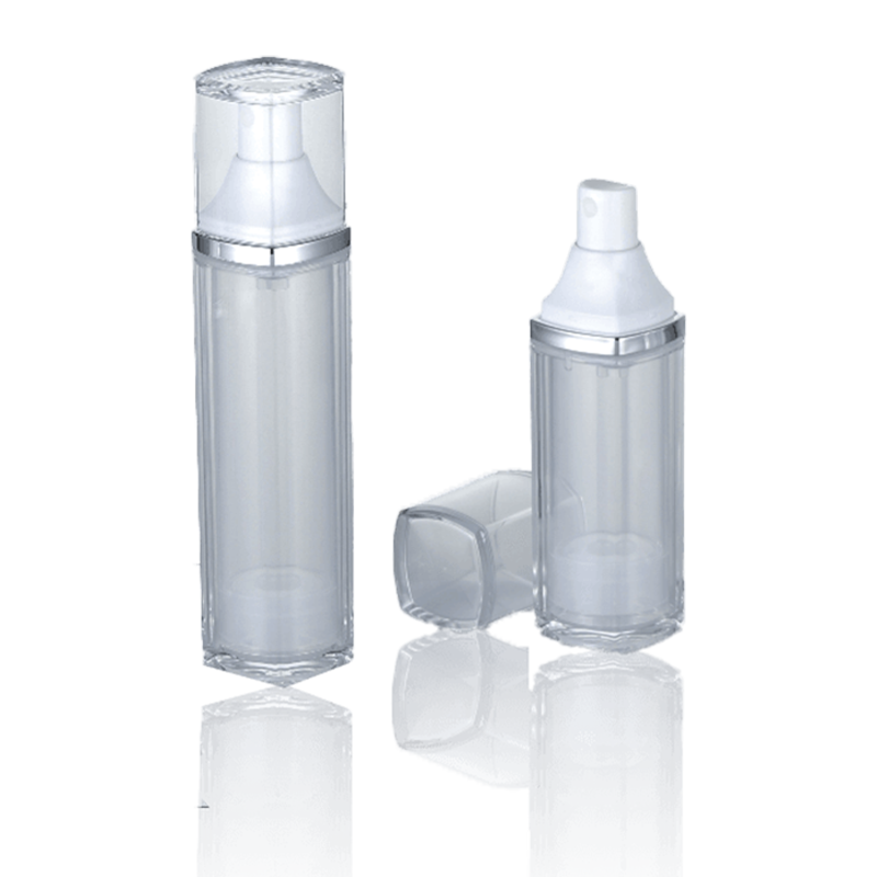 30ML 50ML Geometrisch ontwerp Airless fles make-up pompcontainers HS-025B