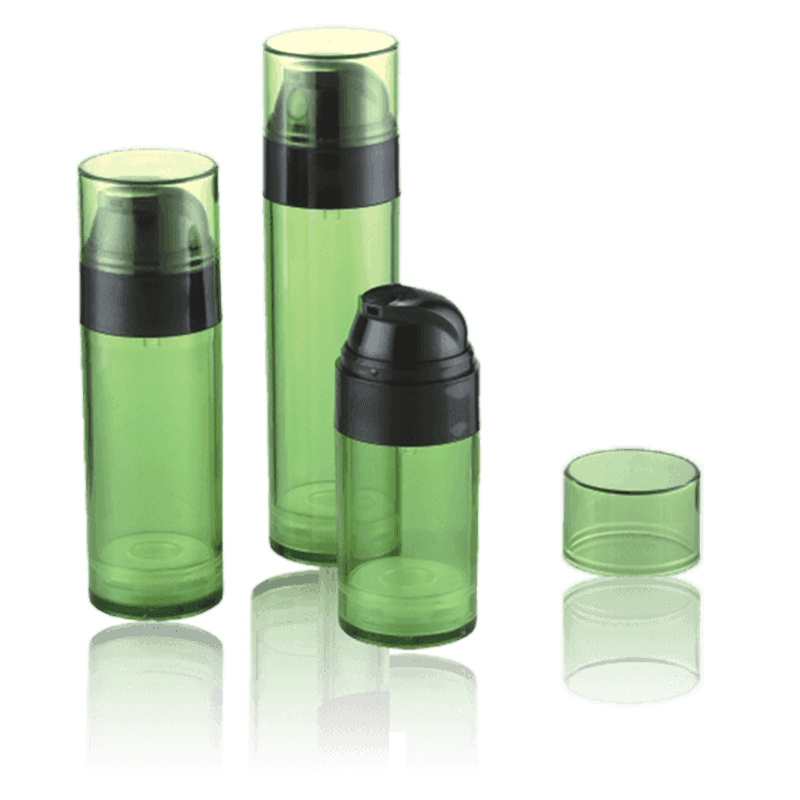 50ML 80ML 110ML Groene transparante airless fles HS-026A