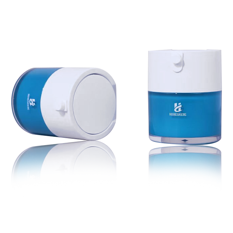 HS-036 Blauw 30G 1oz Plastic Acryl Cosmetische Pot Crèmecontainers Kunststoffen Serumpot Voor Cosmetica En Huidverzorging