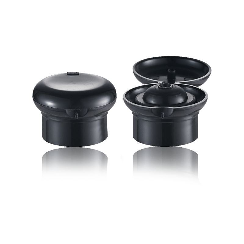 HY-M01 24/410 paddestoeldop kunststof schroefdop zwart voor fles