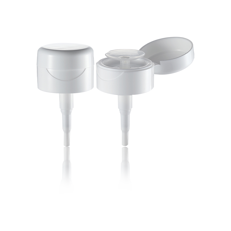 Flip-top vloeistofdispenser met één hand, cosmetische pompkop, HY32A-59